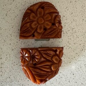 Vintage Bakelite belt pieces